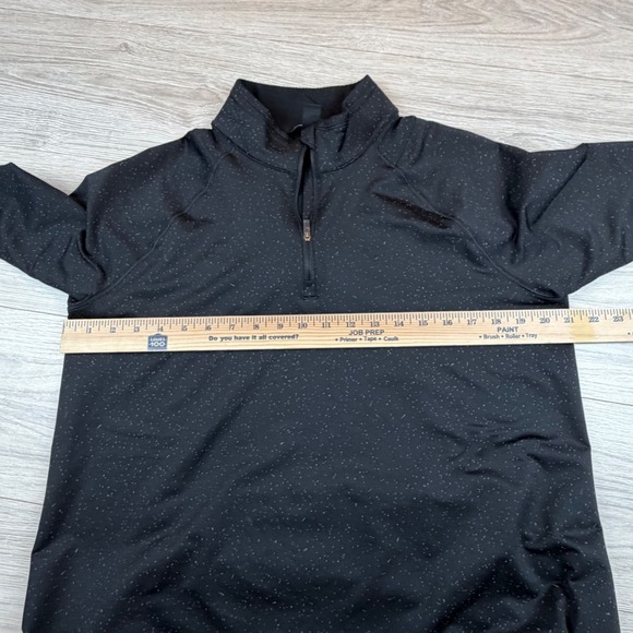 Athleta Whistler Black Speckled 1/4 Zip Long Sleeve Athleisure Top Women's L - Picture 7 of 8